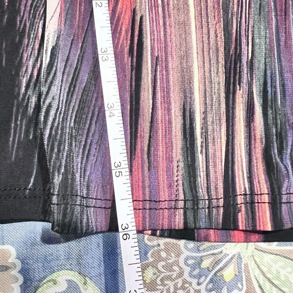 Curvy Sense Size 1X‎ Casual Long Sleeve Abstract Print BodyCon Dress Stretch - Picture 9 of 9